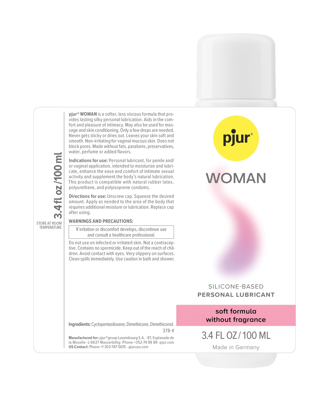 Pjur Woman Silicone Personal Lubricant - 100 ml Bottle